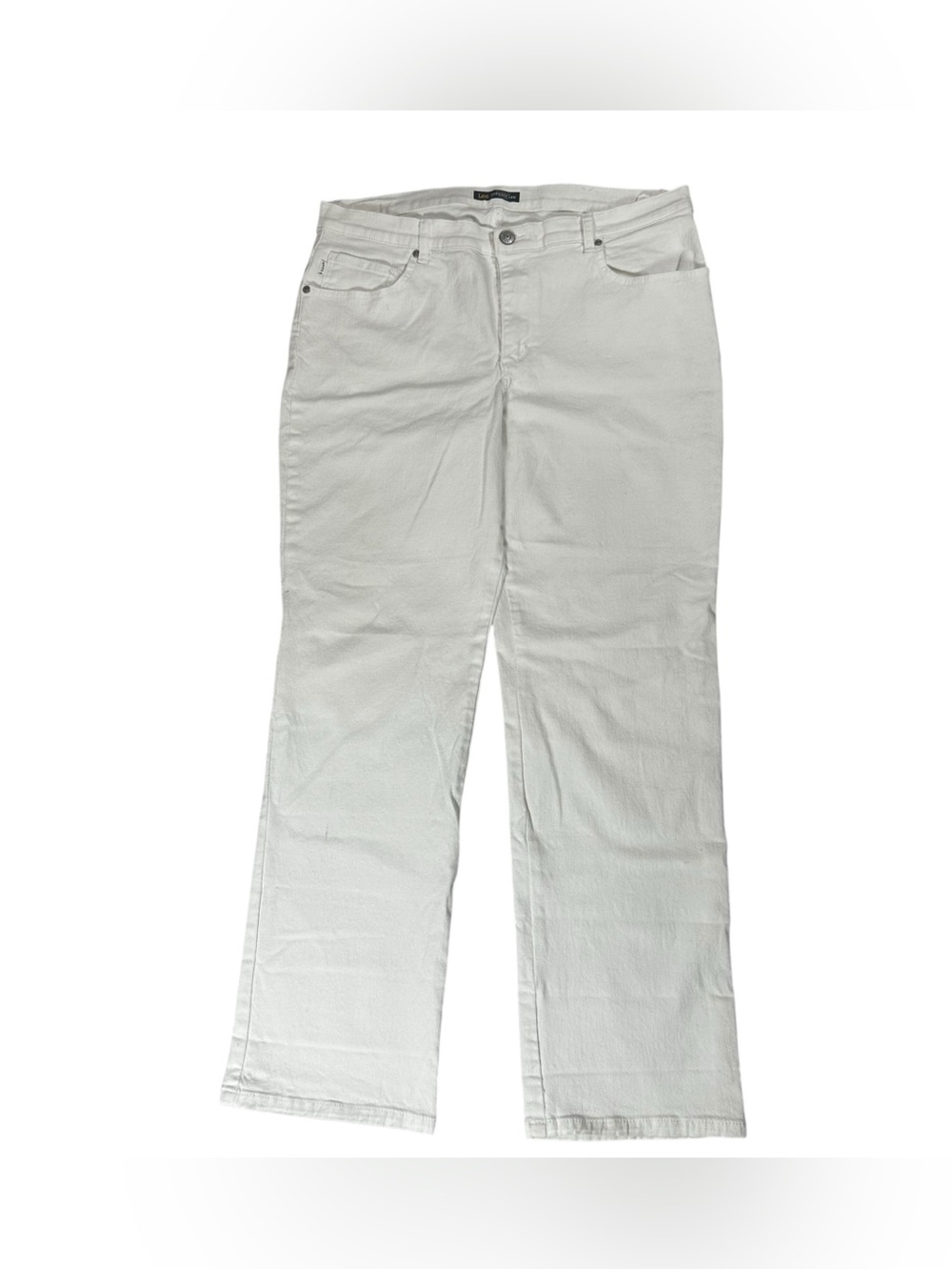 Lee White Relaxed Fit Mid Rise Straight Leg Women’s Denim Jeans Size 16 Medium